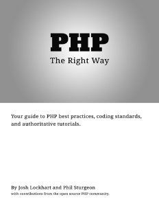 PHP: The "Right" Way